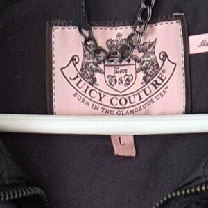 VTG-Juicy Couture Goose Down Puffer Vest Y2K Glamorous Black Women L